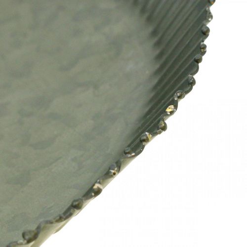 Artículo Plato decorativo placa de zinc placa de metal oro antracita Ø20,5cm