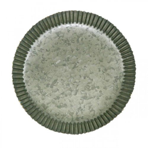Artículo Plato decorativo placa de zinc placa de metal oro antracita Ø20,5cm