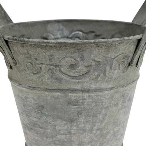 Floristik24 Maceta de zinc Ø12cm H10cm gris lavado