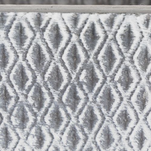 Maceta de zinc con diseño de rombos, 15 cm de alto. | Floristik24.es