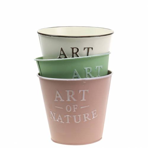 Maceta zinc Ø15cm H13,5cm Diferentes colores