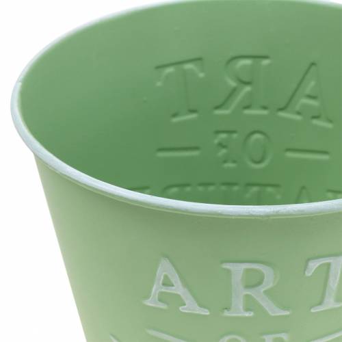 Artículo Macetero zinc menta verde Ø15cm H13.5cm