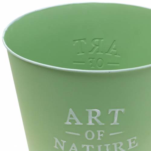 Artículo Macetero macetero de zinc metal verde menta Ø22cm H21cm