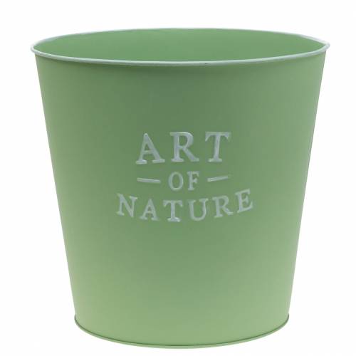 Artículo Macetero zinc verde menta Ø22cm H21cm