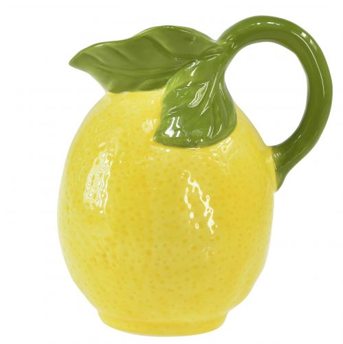 Artículo Jarrón de limón jarra decorativa de cerámica amarillo limón Al. 18,5 cm