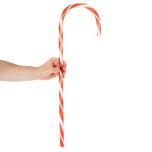 Bastón de caramelo artificial para decoración navideña, 60 cm, 3 unidades | Floristik24.es