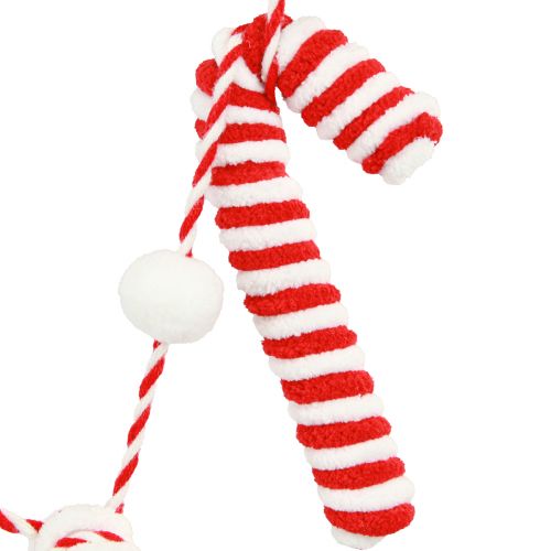 Artículo Guirnalda decorativa de bastón de caramelo Navidad rojo blanco L120cm
