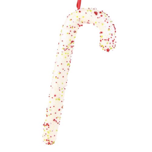 Floristik24 Percha decorativa de bastón de caramelo brillo blanco colorido H30cm 4 piezas