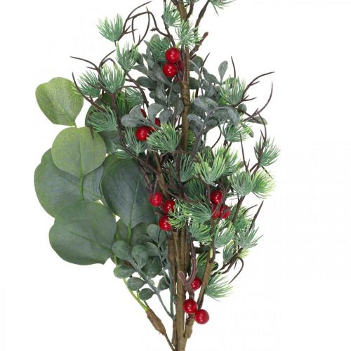 Floristik24 Rama navideña artificial verde bayas rojas decoracion 70cm