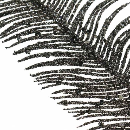 Floristik24 Helecho decorativo negro brillante 3 piezas