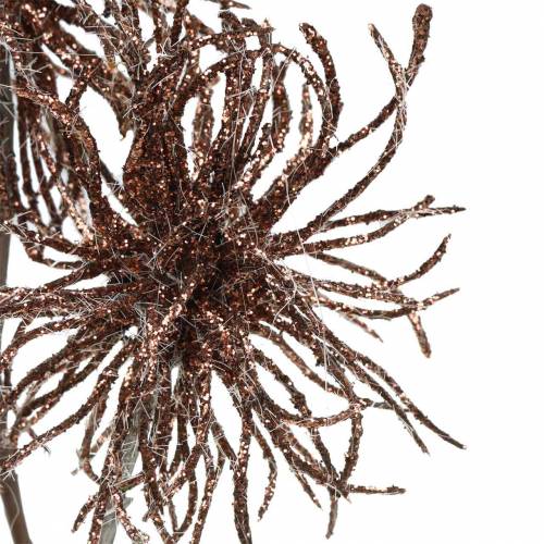 Floristik24 Rama de clemátide artificial cobre con purpurina 46cm
