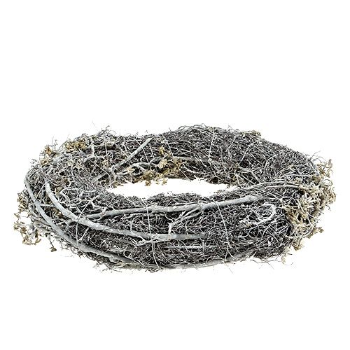 Artículo Corona de ramas blanca Ø40cm 1 pieza