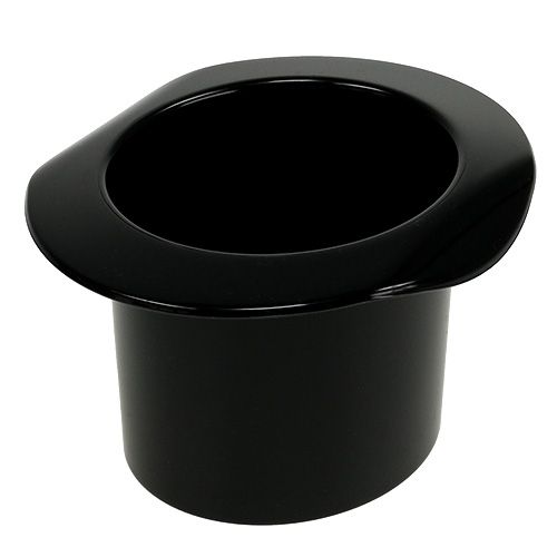 Artículo Cilindro decorativo negro, Nochevieja, sombrero como jardinera Al5,5cm 12ud