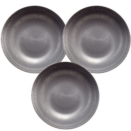 Artículo Elegante cuenco gris mate 37 cm - superficie texturizada, versátil para decoración - 3 piezas