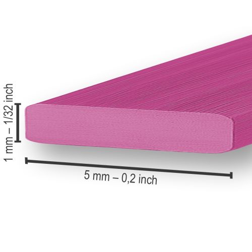 Artículo Alambre plano de aluminio rosa 5mm 10m