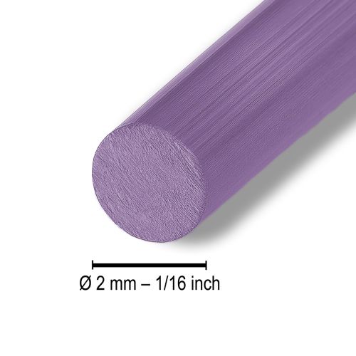 Artículo Alambre de aluminio morado Ø2mm alambre para joyería lavanda redondo 500g 60m