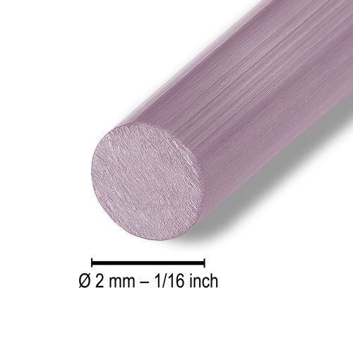 Artículo Alambre de aluminio Ø2mm alambre decorativo rosa redondo 480g