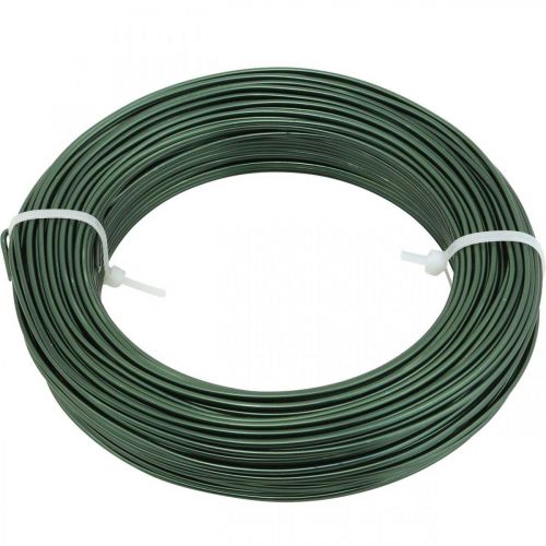 Floristik24 Hilo Aluminio Ø2mm Verde Petróleo Redondo 480g