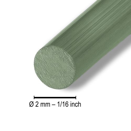 Artículo Alambre de aluminio verde Ø2mm alambre artesanal verde oscuro 500g 60m