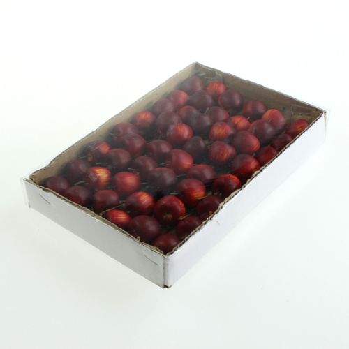 Floristik24 Mini manzanas en alambre 2cm 48 piezas