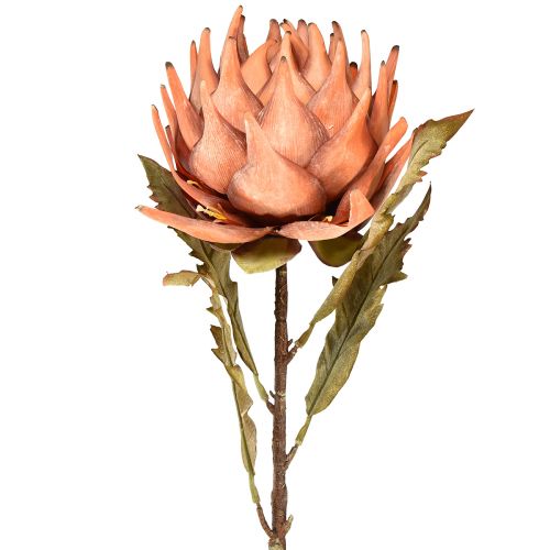 Artículo Alcachofa flor artificial otoño naranja aspecto seco Ø15cm 73cm