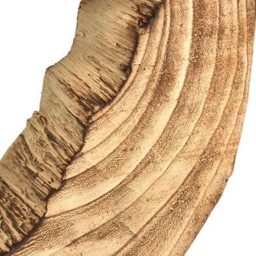 Floristik24 Anillo rústico de madera sobre soporte - Veta de madera natural, 54 cm - Escultura única para un ambiente elegante