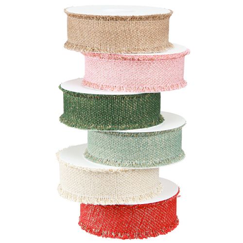 Artículo Cinta con flecos cinta decorativa brillo color 40mm 15m
