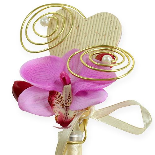 Artículo Percha de banco con tubo y corazón 18cm 6pcs