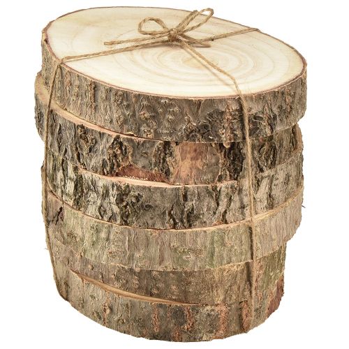 Artículo Disco de árbol Paulownia campanilla natural Ø12-14cm 6 piezas