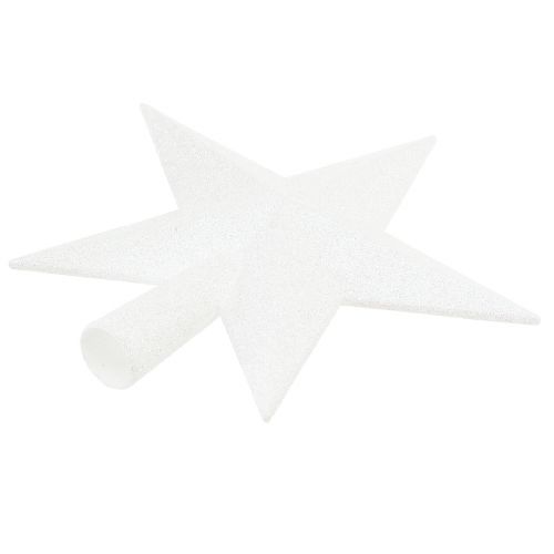 Artículo Adorno para árbol blanco brillante de 19 cm: irrompible y brillante, perfecto para elegantes decoraciones navideñas