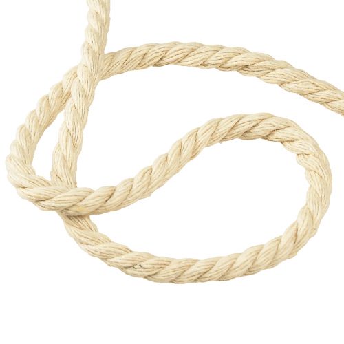 Artículo Cordón de algodón cordón decorativo crema bobina de madera Ø5mm con 7m cada 2 piezas