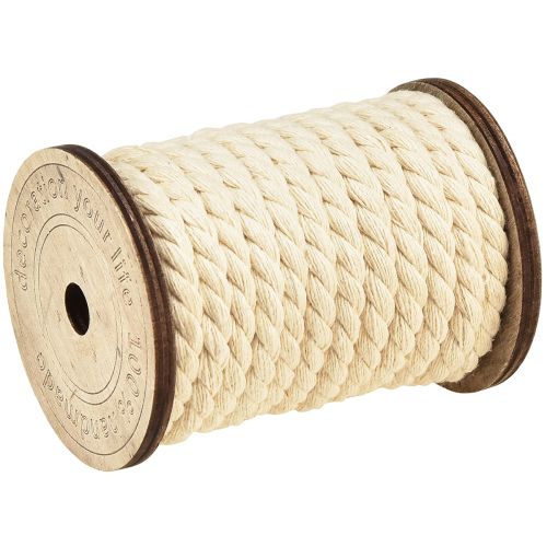 Artículo Cordón de algodón cordón decorativo crema Ø6mm 5m cada 2ud