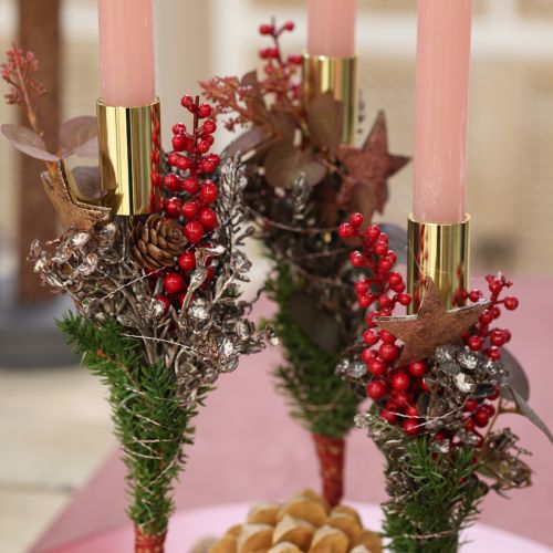 Artículo Palillo de bayas rojo 23 cm 12 piezas