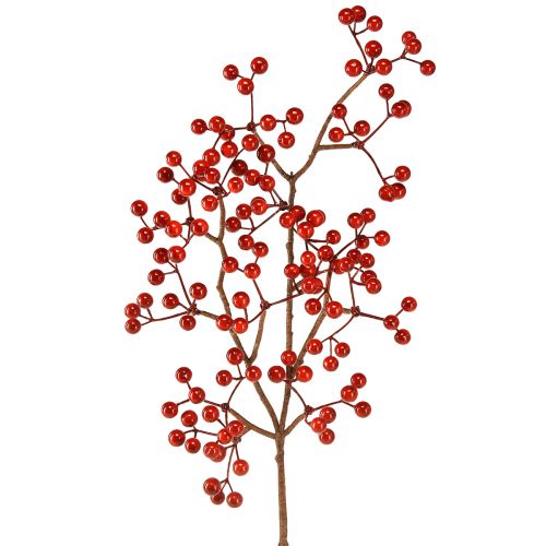 Floristik24 Rama de bayas decoración de rama de bayas rojas artificiales L50cm 2 piezas
