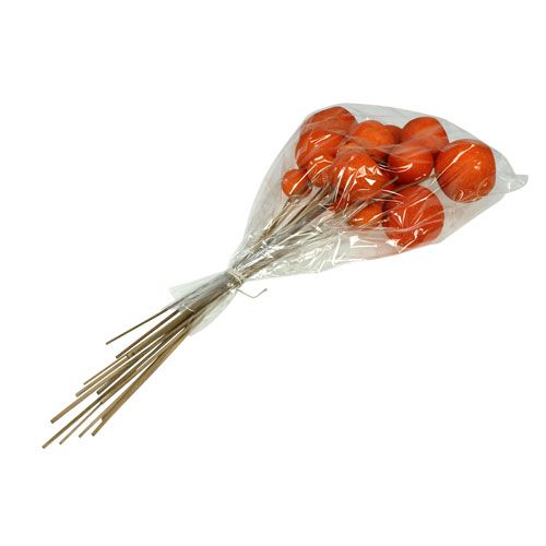 Floristik24 Bell Cup Mix en palito naranja 15uds