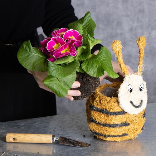 Artículo Figura de abeja elaborada con materiales naturales con un bonito diseño para habitaciones infantiles, 24cm, 2 piezas