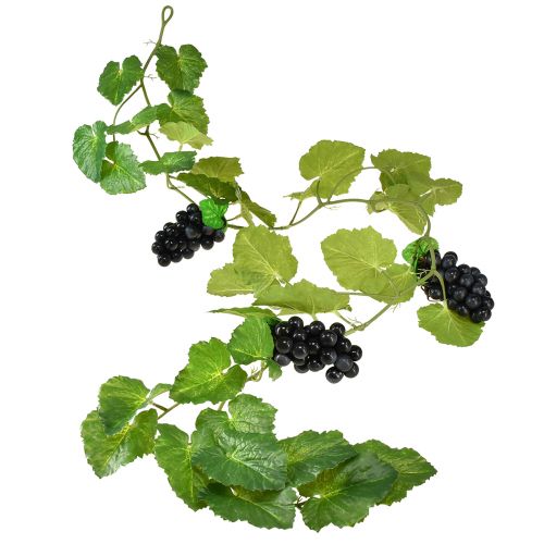 Artículo Guirnalda de hojas decoración uvas verde azul 169x10x15cm