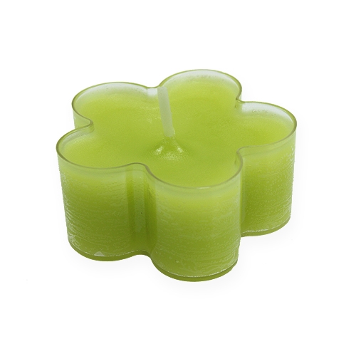 Floristik24 Candelita en forma de flor verde Ø5cm 12pcs