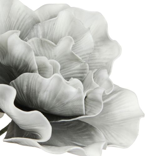 Artículo Flores de espuma grandes artificiales de espuma gris 85 cm 2 piezas