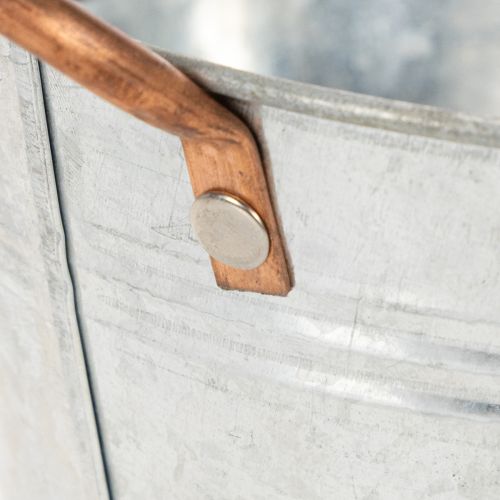 Artículo Bol redondo para flores con asas, bol de metal Ø17,5cm H9cm