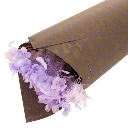 Seda floral con estampado de leopardo, color marrón, resistente a la humedad, 50x75cm, 20 unidades. | Floristik24.es