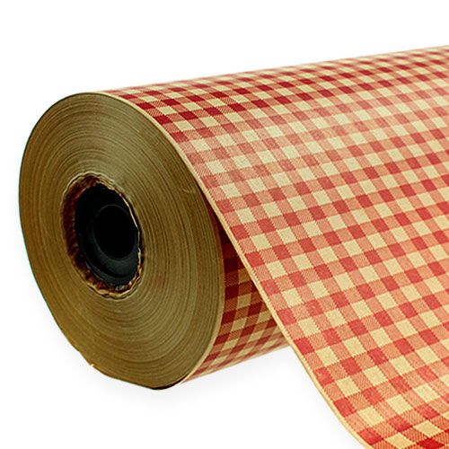 Flor de seda 75cm a cuadros rojo 8kg