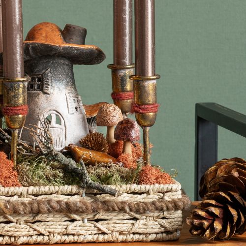 Artículo Tapón de flores en forma de seta, tapón decorativo de madera marrón Ø2,5cm 8 piezas
