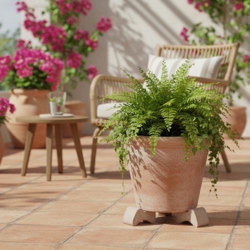 Artículo Soportes para macetas, prácticos elevadores, accesorio para macetas de balcón y terraza, 7 cm, 3 unidades