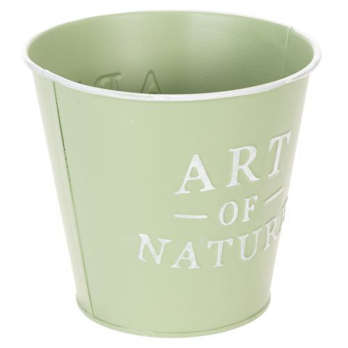 Maceta de zinc, verde menta, Ø15cm, H13,5cm | Floristik24.es