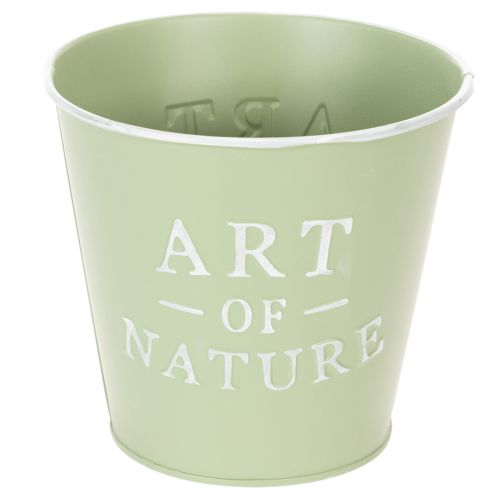 Artículo Maceta de zinc, verde menta, Ø15cm, H13,5cm