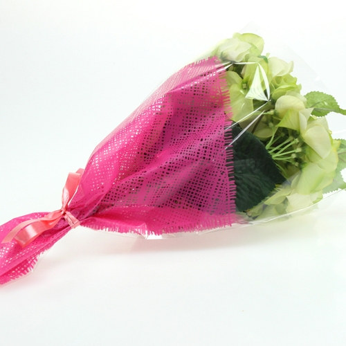 Artículo Bolsa de flores rosa L40cm W12-30cm 50 piezas