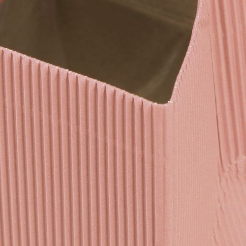 Floristik24 Macetero flor bolso rosa salmón 12cmx12cm 6uds