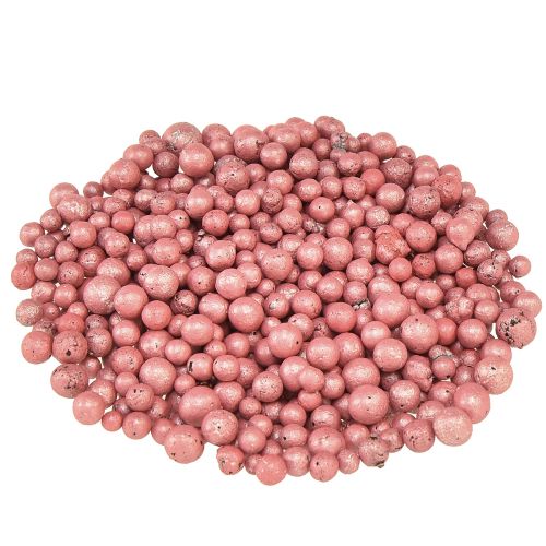Artículo Cuentas decorativas brillantes 4 mm - 8 mm granulado decorativo rojo 1 litro