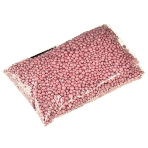 Artículo Cuentas decorativas brillantes 4 mm - 8 mm granulado decorativo rojo 1 litro